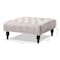 Baxton Studio Keswick Gray Velvet Upholstered Button Tufted Cocktail Ottoman 151-9358 - alternate 7